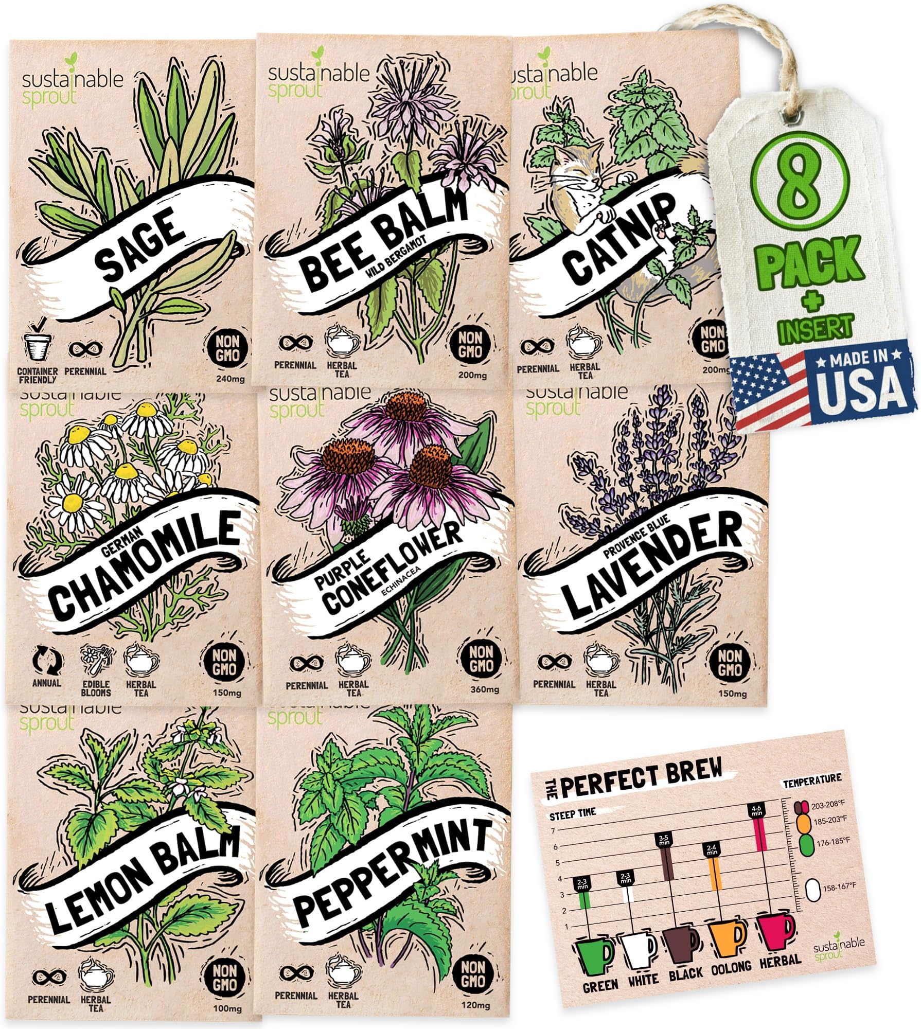 Herbal Tea Seeds 8-pack