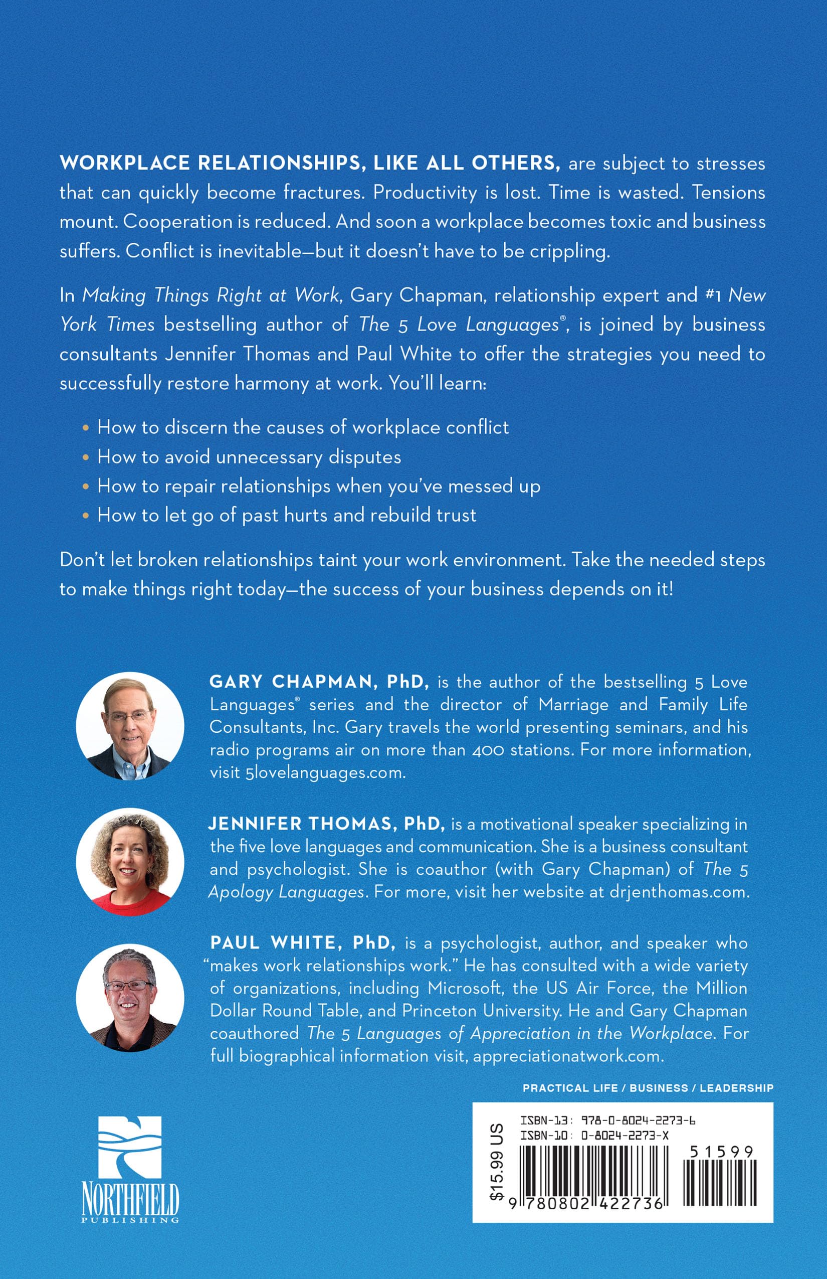 Making Things Right at Work: Increase Teamwork, Resolve Conflict, and Build Trust
