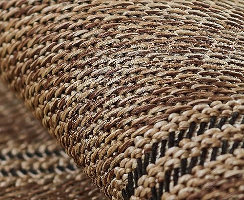 Miniatura 6 de Momeni Hampton - Alfombra de transición para interiores y exteriores, natural, 6 pies 6 pulgadas x 9 pies
