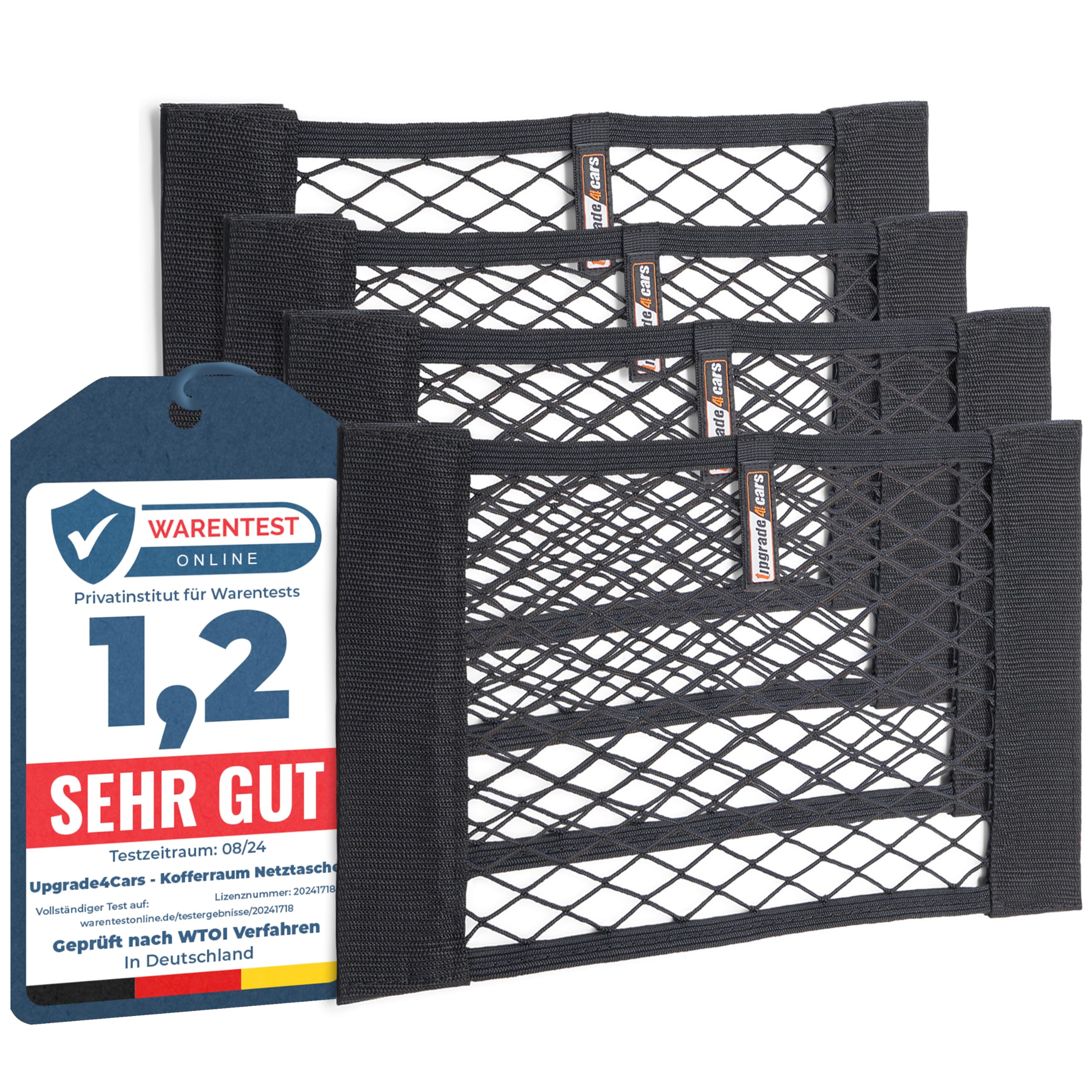 7-tlg Kofferraum Netztasche Set Mit Klett - Auto Organizer Für SUV & PKW