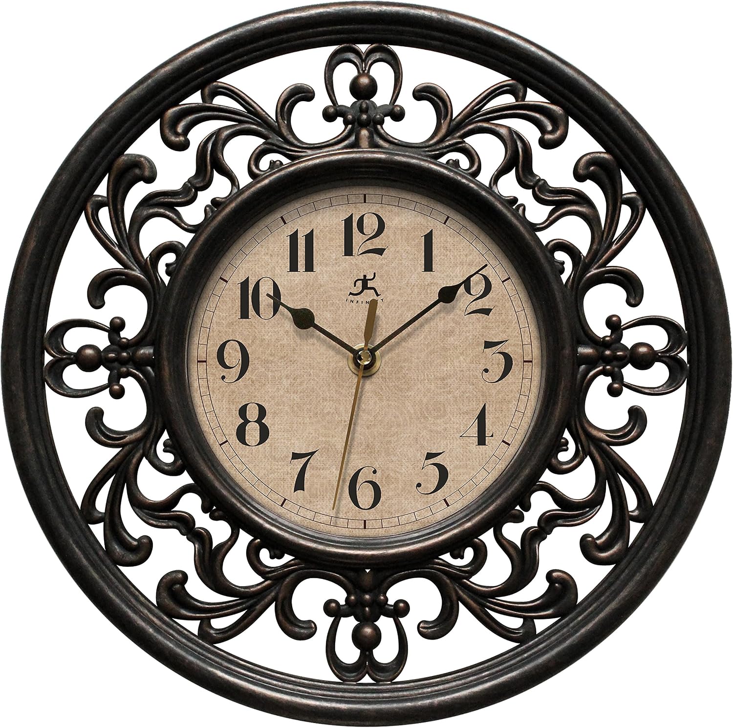 Amazoncom Infinity Instruments Sofia 12 Inch Silent Sweep Wall Clock Home Kitchen