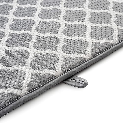 Miniatura 8 de Norpro Tapete de secado de platos de microfibra de 18 x 16 pulgadas, enrejado