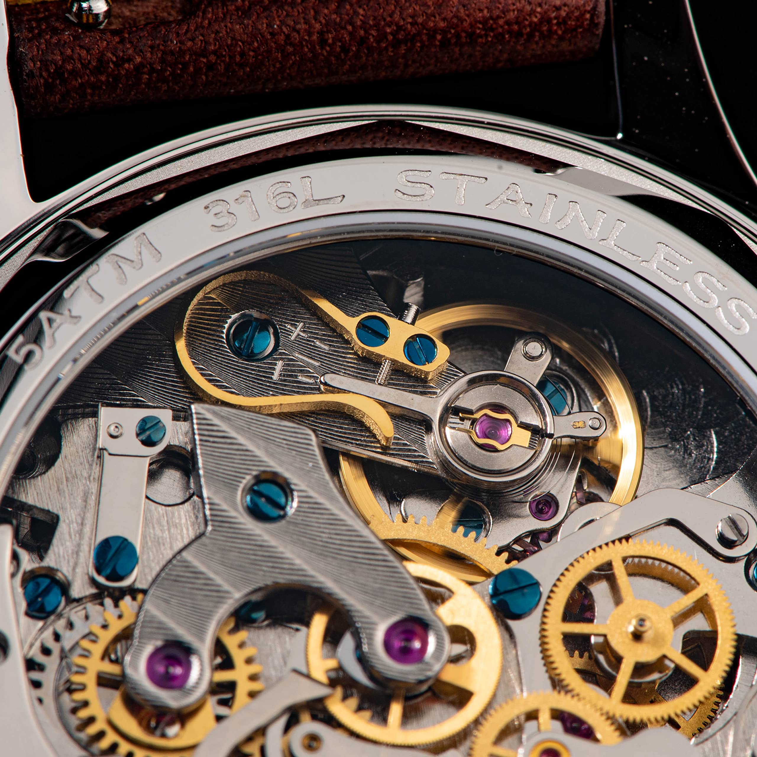 Sugess S387.01.FO Herren-Armbanduhr, 40 mm, Gold, Schwanhals, Chrono, Möwe, ST1901, Uhrwerk, Saphirkristall, 1963, Silber