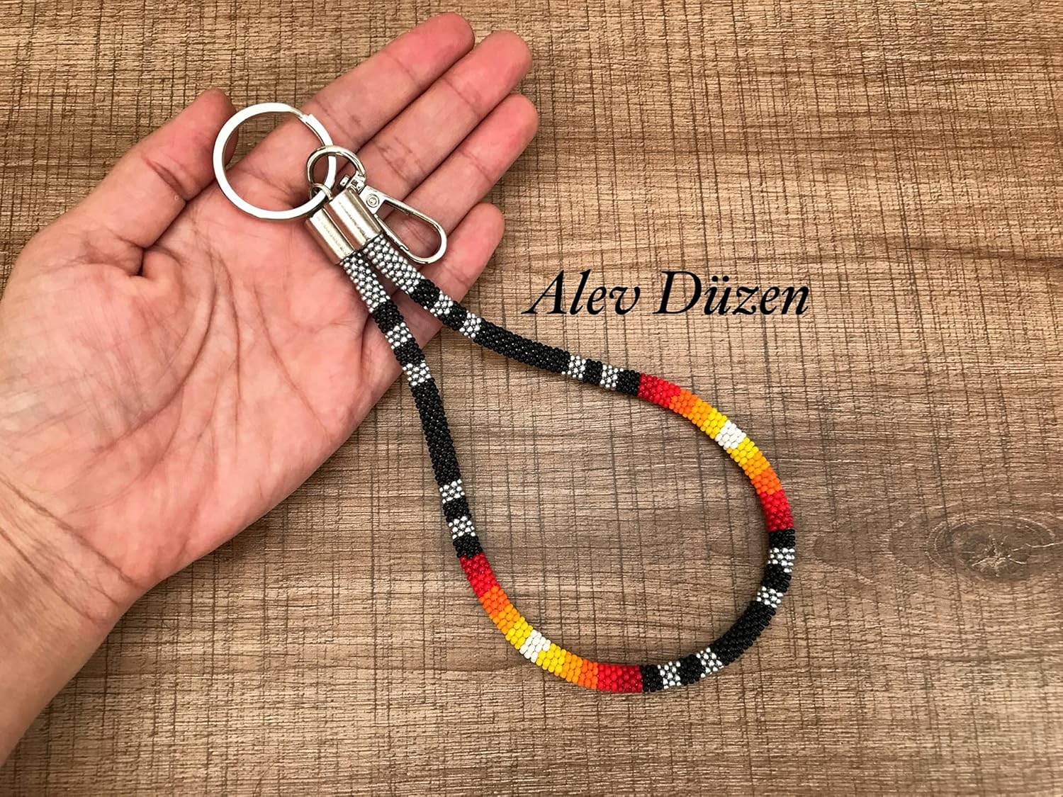 Beaded keychain, Native American style id holder, beaded card holder, keyfob, beaded keyring, purse charm, beaded keyring, beaded keycharm : Handmade Products