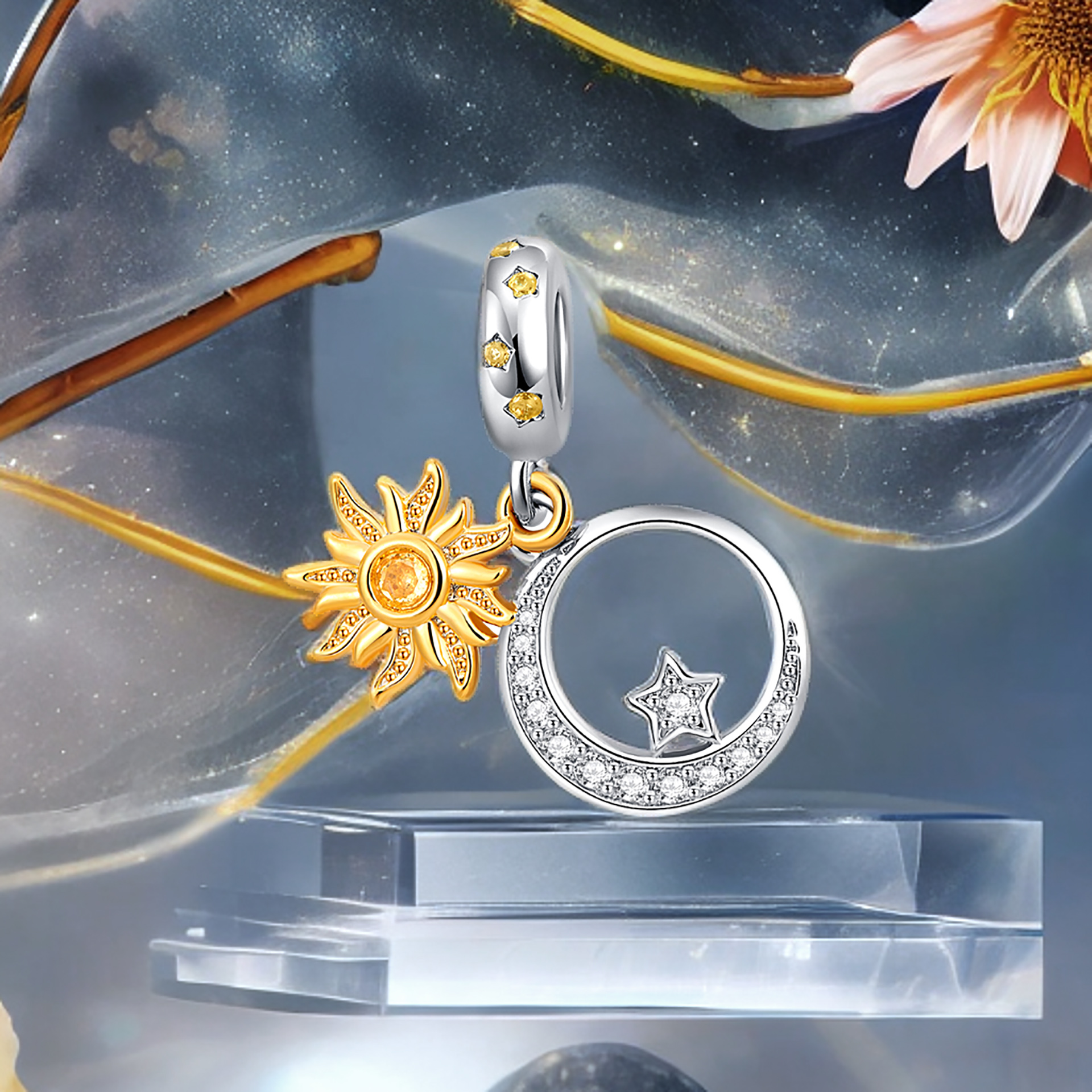 ❤Celestialさま❤2025年Bracelet❤❤❤✨️ Amazon.com: QeenseKc Gold Sum Moon Star Dangle Charm