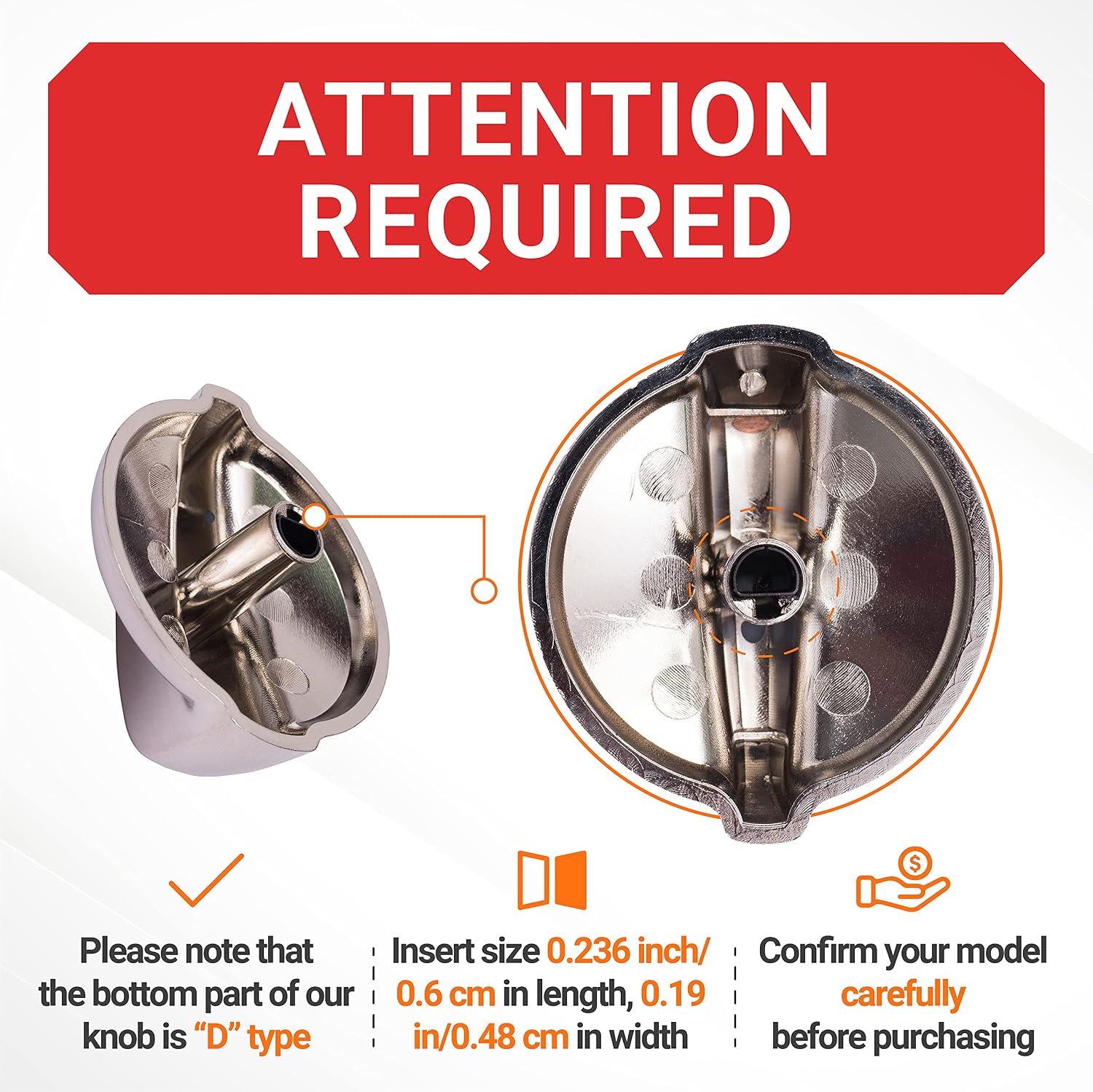 BlueStars Heavy Duty WB03T10325 Range Metal Knob Replacement Part Exact Fit for General Electric Ranges - Replaces 2691864 AP5690210 PS3510510 - Pack of 2