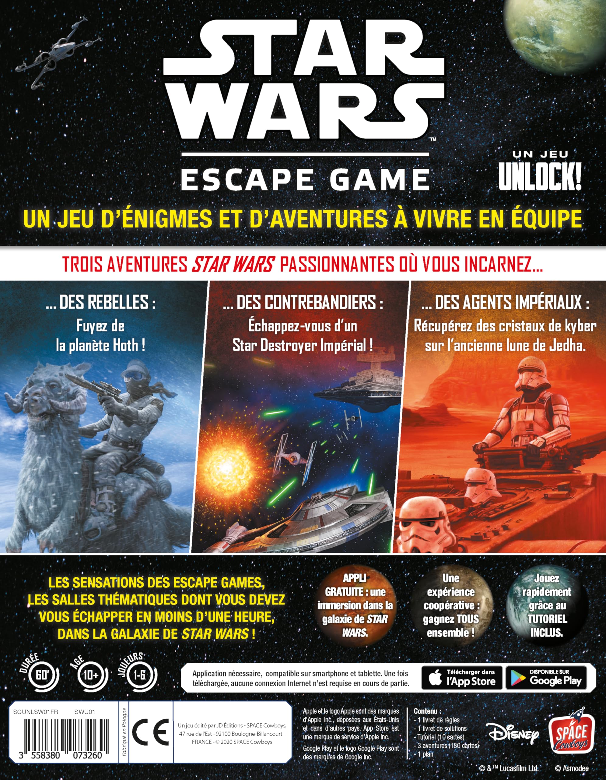 Space Cowboys Unlock! SCUNLSW01FR Star Wars Unbox Now, Gioco da tavolo, da 10 anni, da 1 a 6 giocatori, 60 minuti