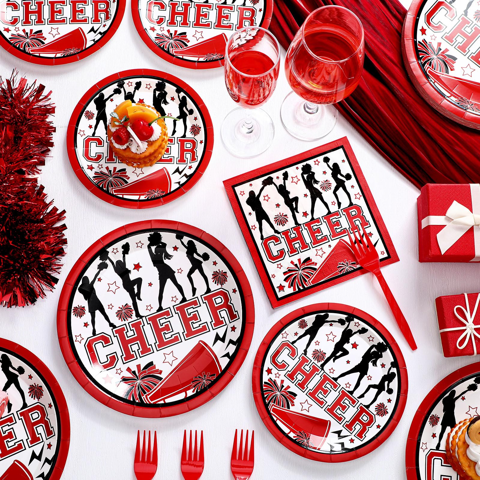 Amazon.com: Zhehao 96 Pcs Cheerleading Party Supplies Cheer Plate