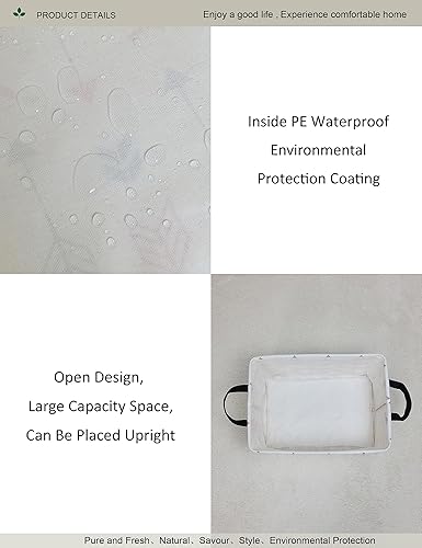 Miniatura 5 de Cesta rectangular plegable para lavandería, cesta de lona impermeable, cesta de regalo, adecuada para habitación de niños, oficina, ropa,