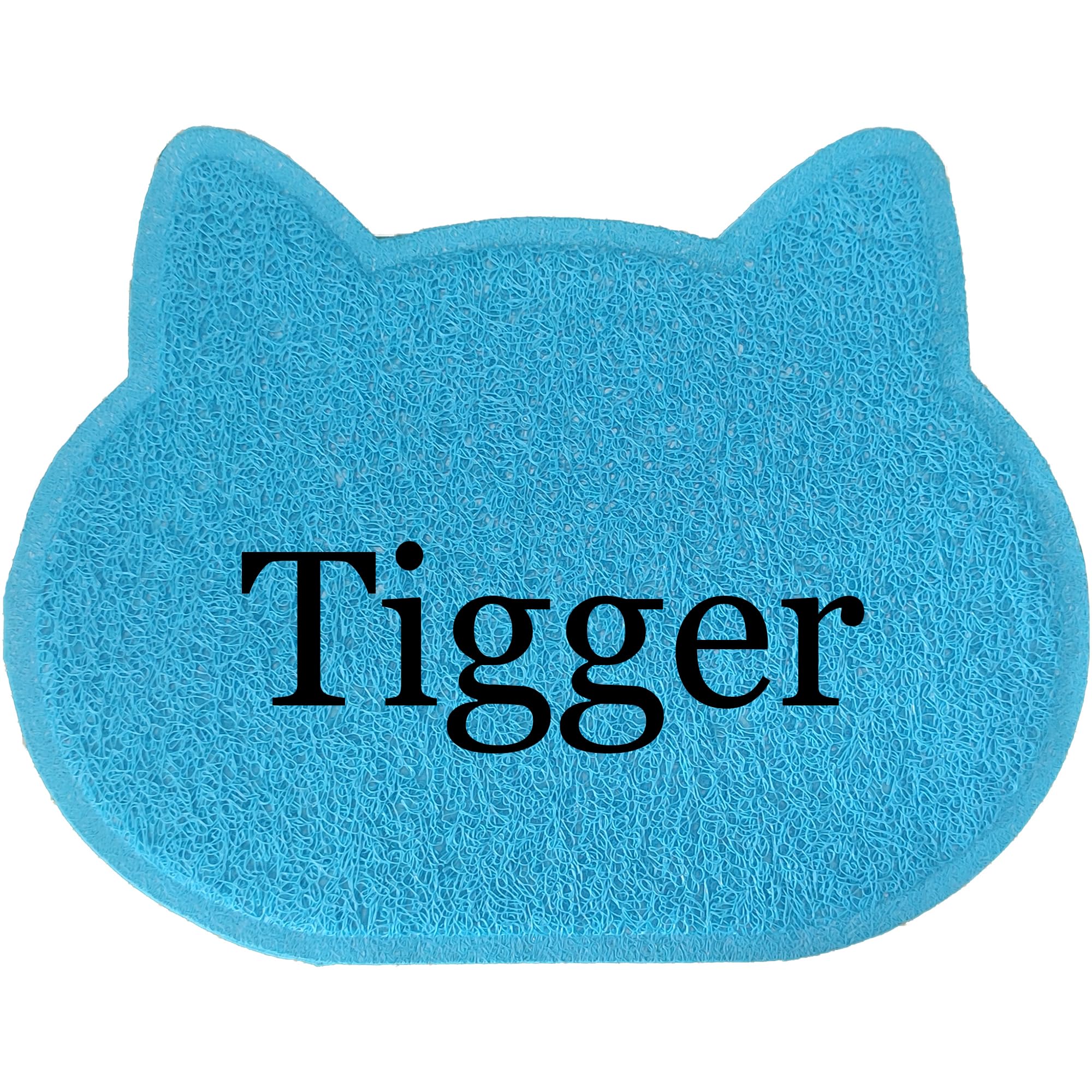 Personalised Cat Feeding Mat, Cats Gift, Cat Present (Blue)