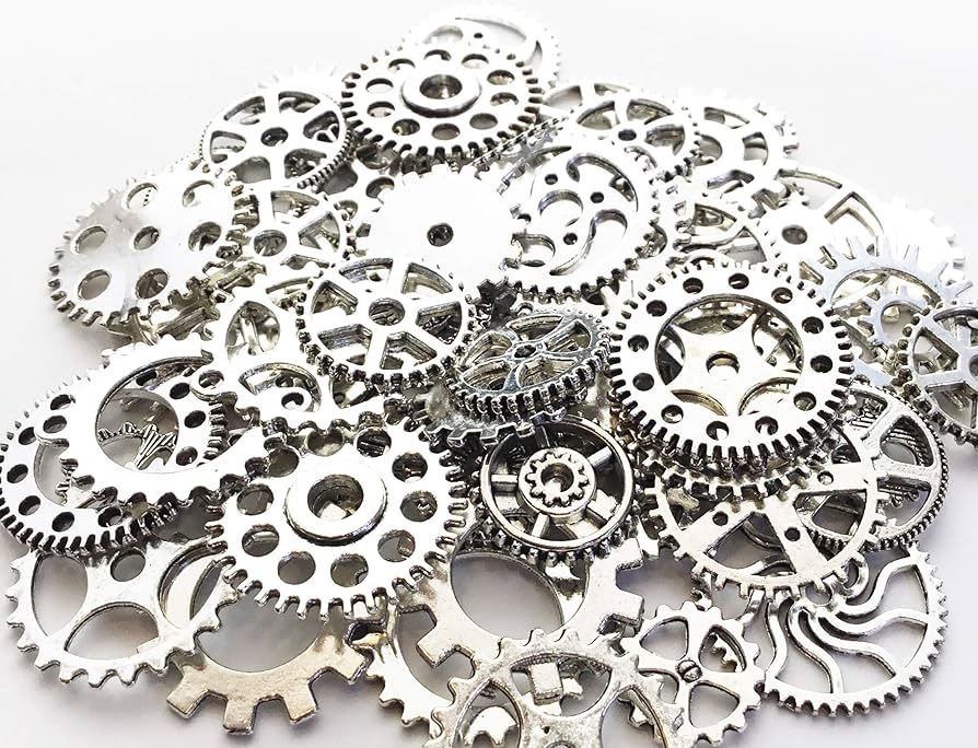 Silver925 スチームパンク L size エレキギター チャーム　歯車 Silver925 スチームパンク L size エレキギター チャーム 歯車