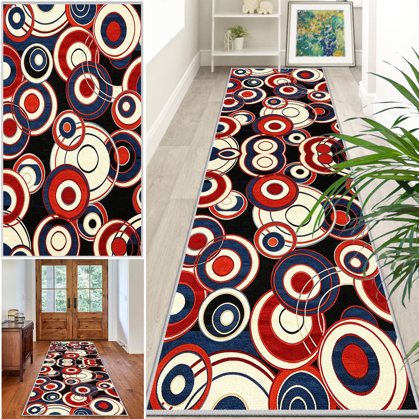 Tappeto Passatoia Corridoio Antiscivolo per Cucina 80 x 350 cm