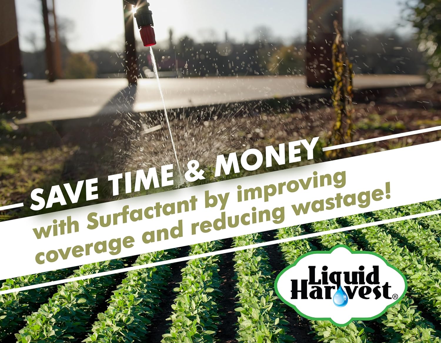 Liquid Harvest Concentrated Surfactant for Herbicides Non-Ionic Gallon (128oz), Increase Product Coverage, Increase Product Penetration, Increase Product Effectiveness