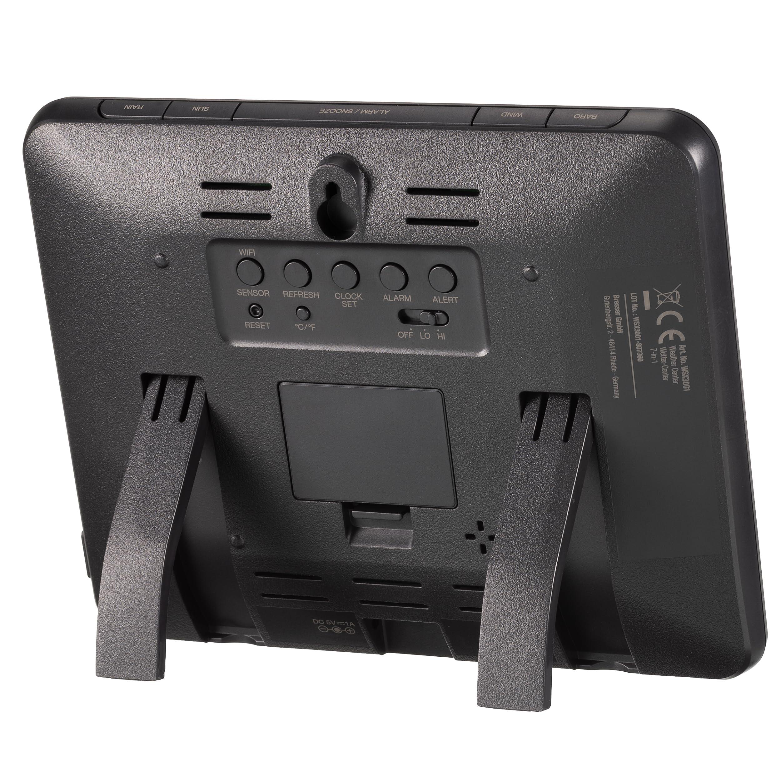 Bresser Stazione meteo WiFi professionale 7 in 1: numerose funzioni di misurazione con 2 stazioni di base a colori e misurazione dell'intensità della luce UV | Temperatura, umidità, pluviometro, anemometro, previsioni meteo, Wifi, UV, luminosità, 2 consol