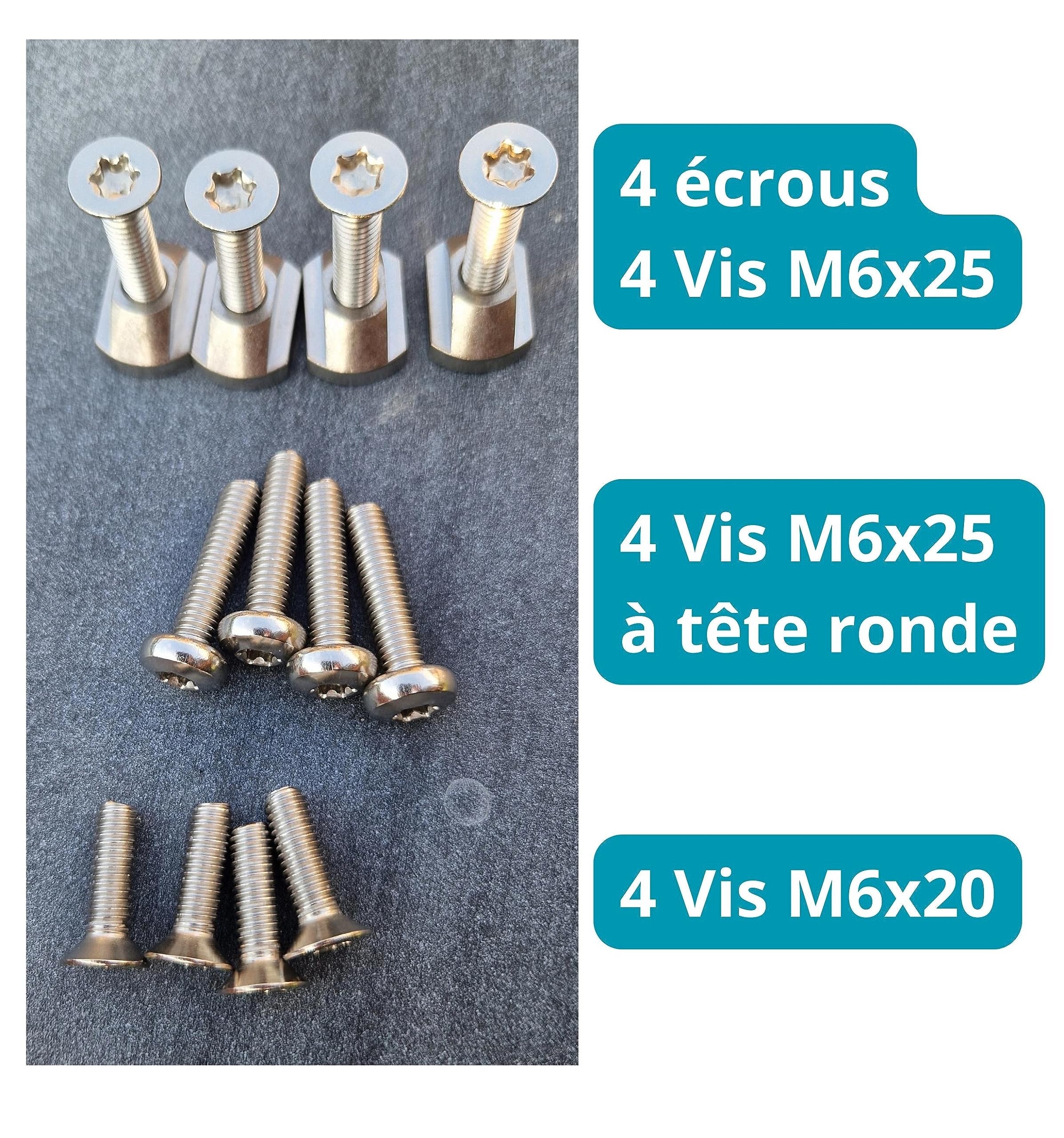 Écrous et vis Torx pour Wingfoil, Hydrofoil, Surfoil en Acier Inoxydable de qualité Marine