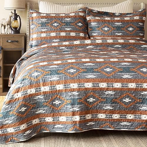 Vista 57 de CARSTENS, INC. Rustic Cabin Country - Juego de ropa de cama de microfibra de 2 piezas, estilo rústico vintage, tamaño individual Rústico Vintage