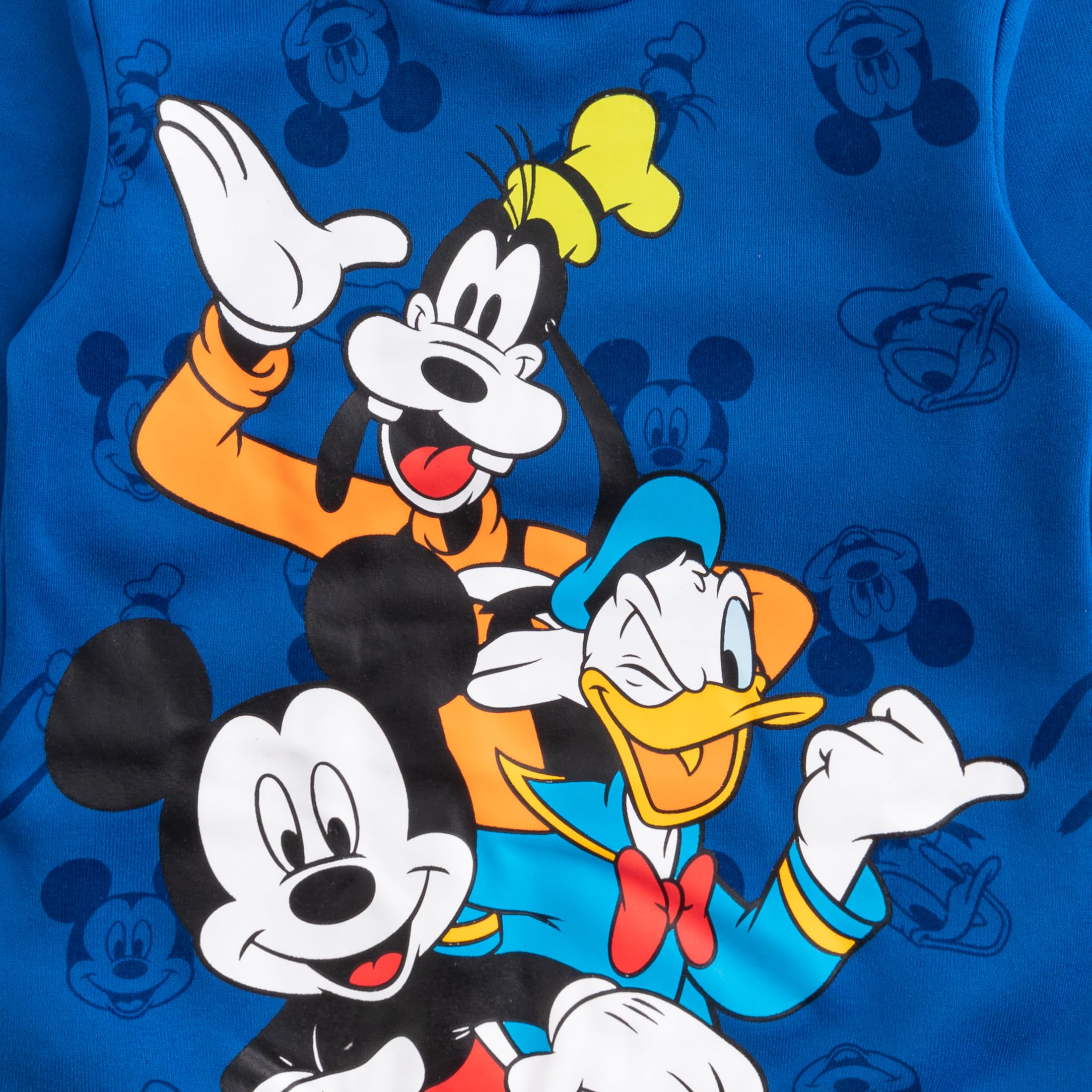 Disney Mickey Mouse, Pippo e Paperino Ragazzi Pullover Felpa con cappuccio per bambini piccoli e grandi - Blu/Rosso