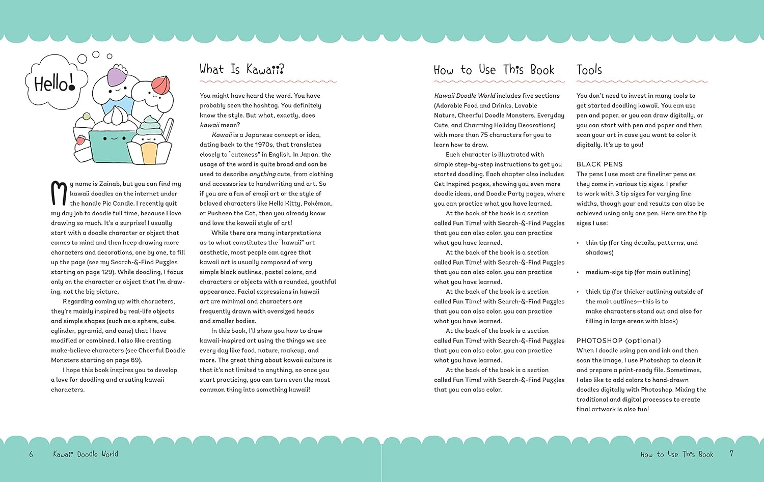 Kawaii Doodle World: Sketching Super-Cute Doodle Scenes with Cuddly Characters, Fun Decorations, Whimsical Patterns, and More (Volume 5) image 3
