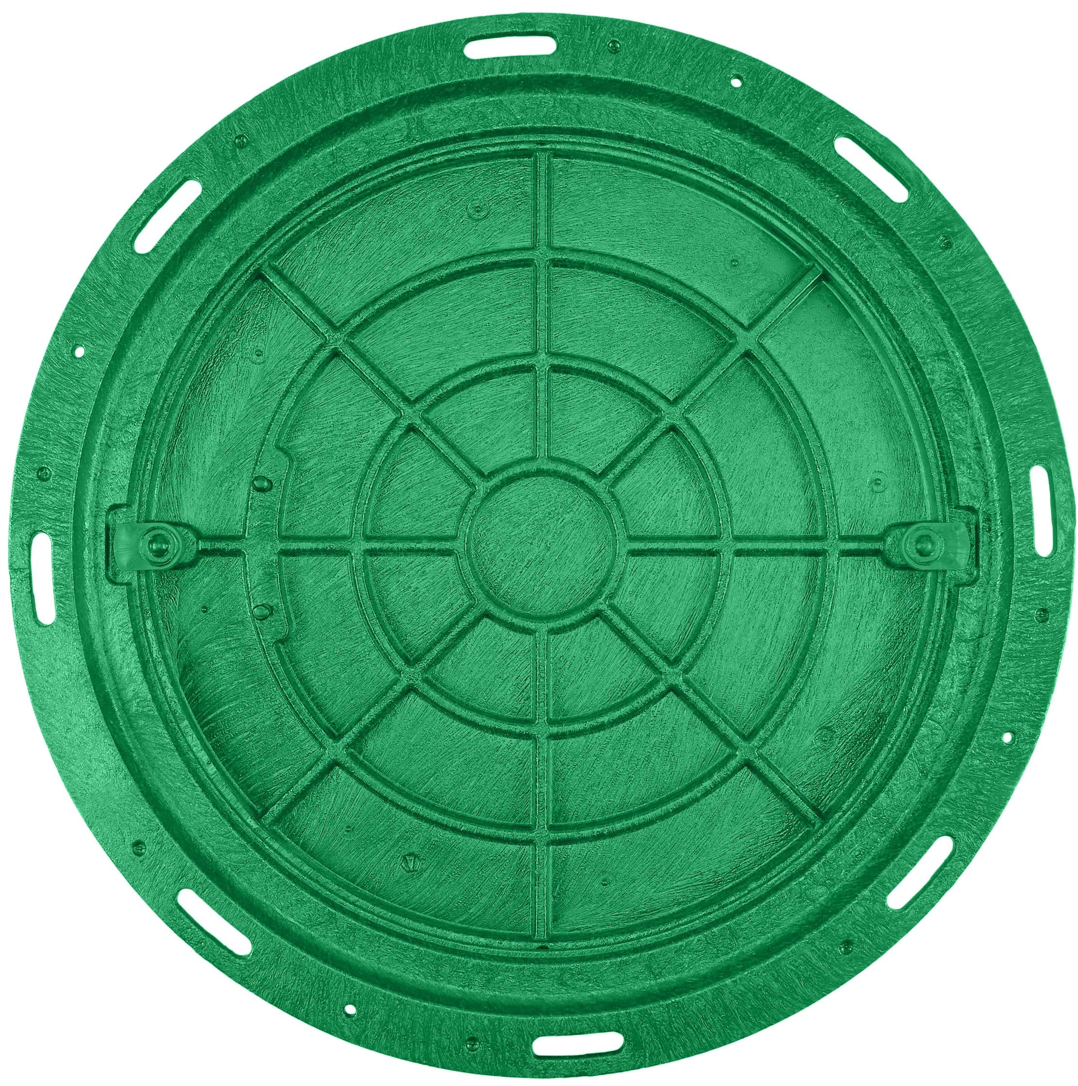 BabylonPlast putdeksel, putdeksel, DN600/780, 640mm deksel, kunststof putdeksel A15, met 2-sloten beveiliging rond, klasse A15, met beveiligingssysteem-, draagvermogen tot 15kN