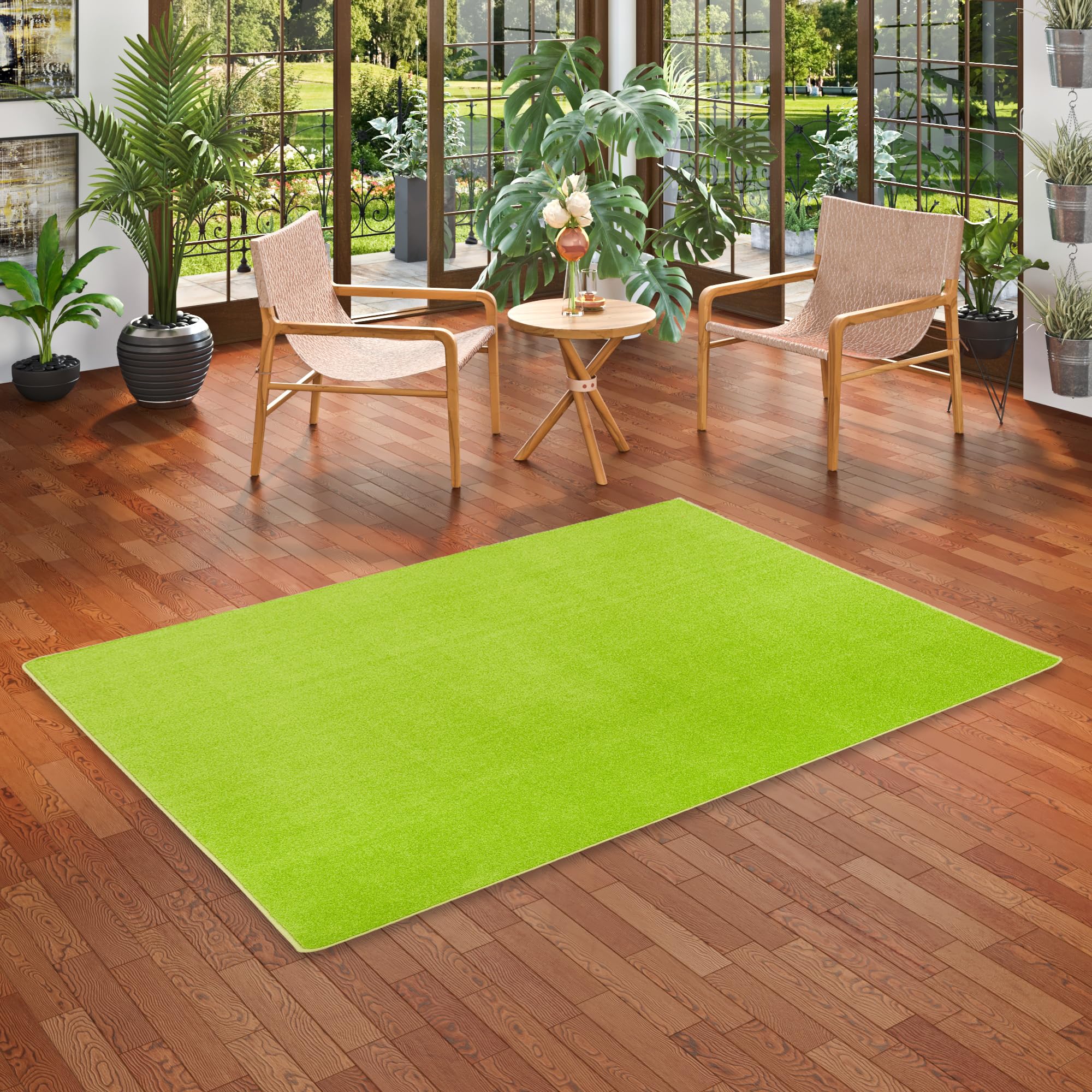 Tapis Trend Velours Poils Courts Uni Moderne Facile Entretien Salon