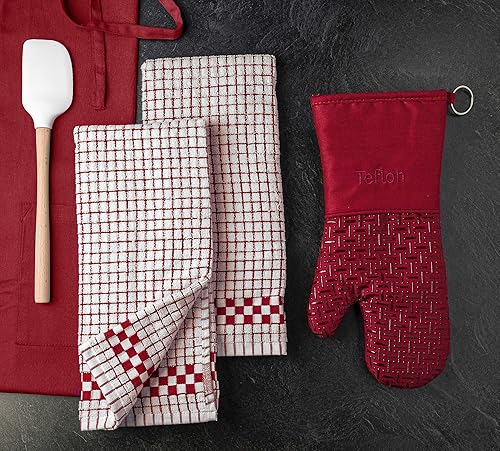 Miniatura 5 de Xlnt - Guantes de silicón antideslizantes para horno, resistentes al calor, con acabado de teflón Eco Elite, con lazo para colgar, ideales para uso