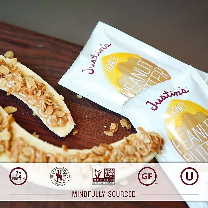 Mantequilla de Maní y Miel Justin's 1.15 oz Paquete de 60 miniatura 3