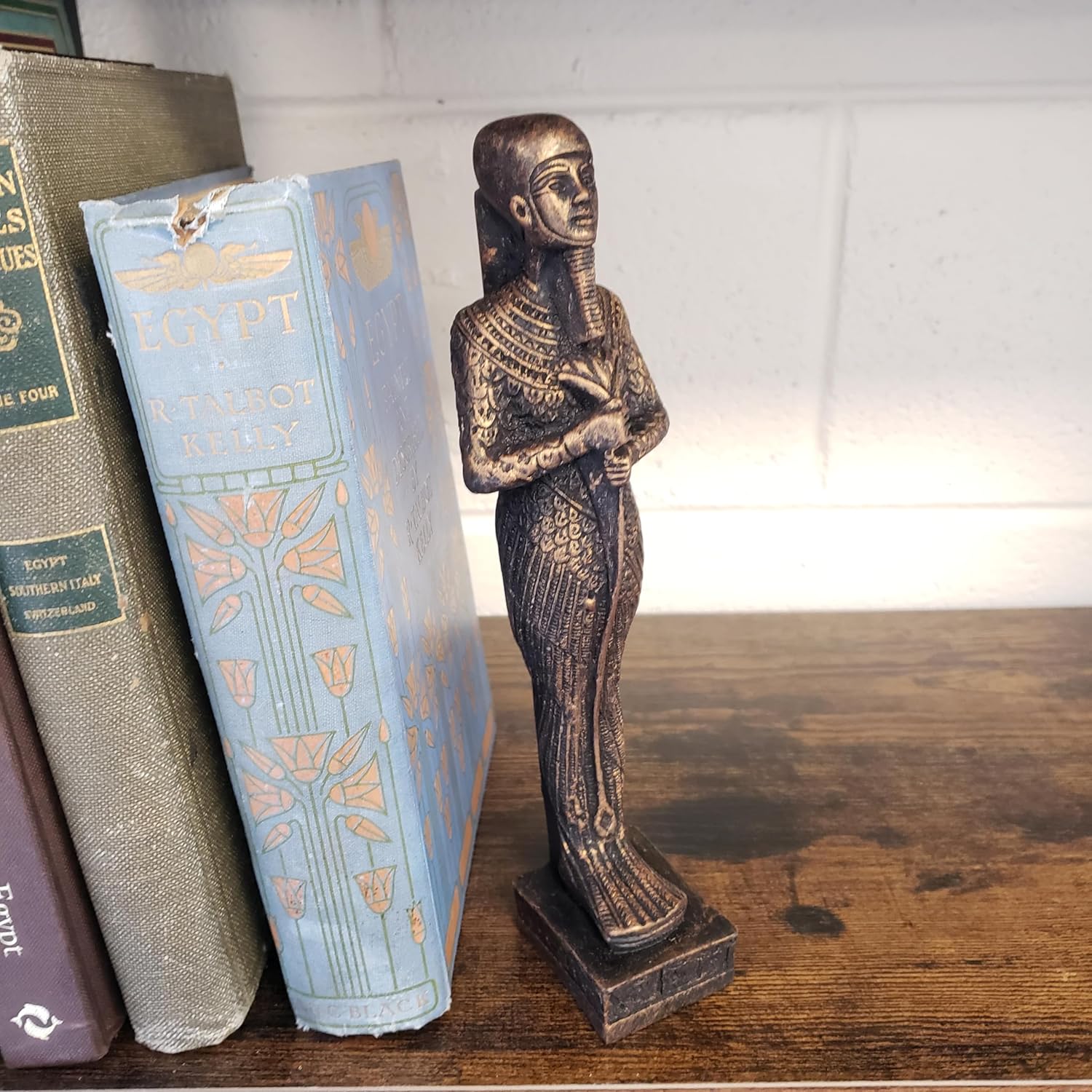 Egyptian God Ptah Statue - 9.5 inches Tall - Ancient Egypt Deity - Bronze Finish - Made in Egypt