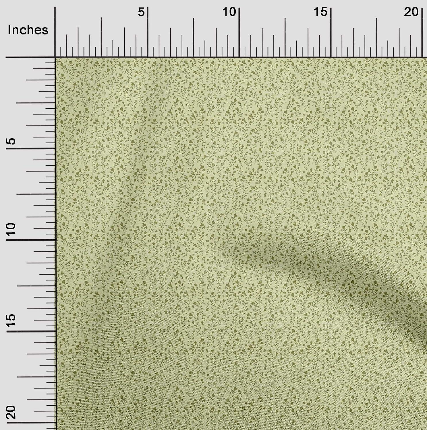 oneOone Polyester Spandex Lime Fabric Asian Block Floral Quilting Supplies Print Sewing Fabric by The Yard 56 Inch Wide