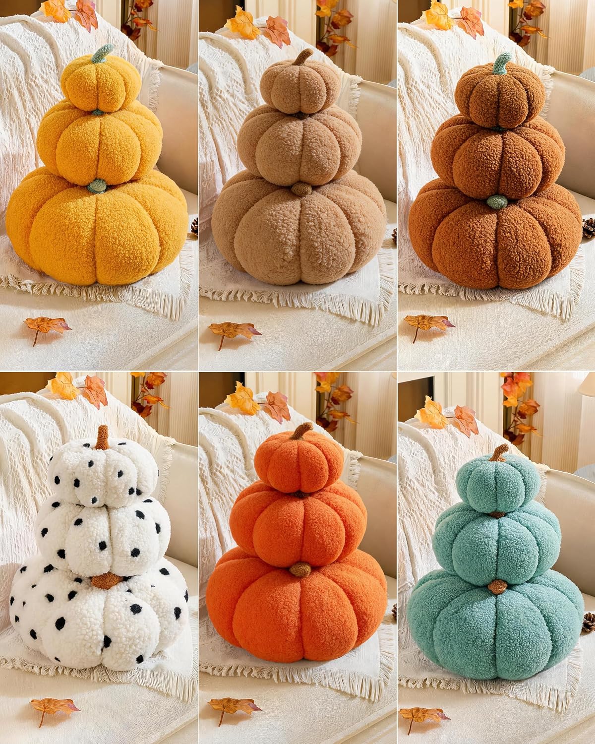 TOPWAVE Pumpkin Throw Pillow for Fall Decor & Thanksgiving