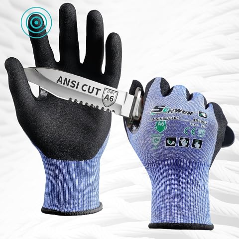Schwer Air-Skin A6 Cut Resistant Work Gloves, Ultra Light...