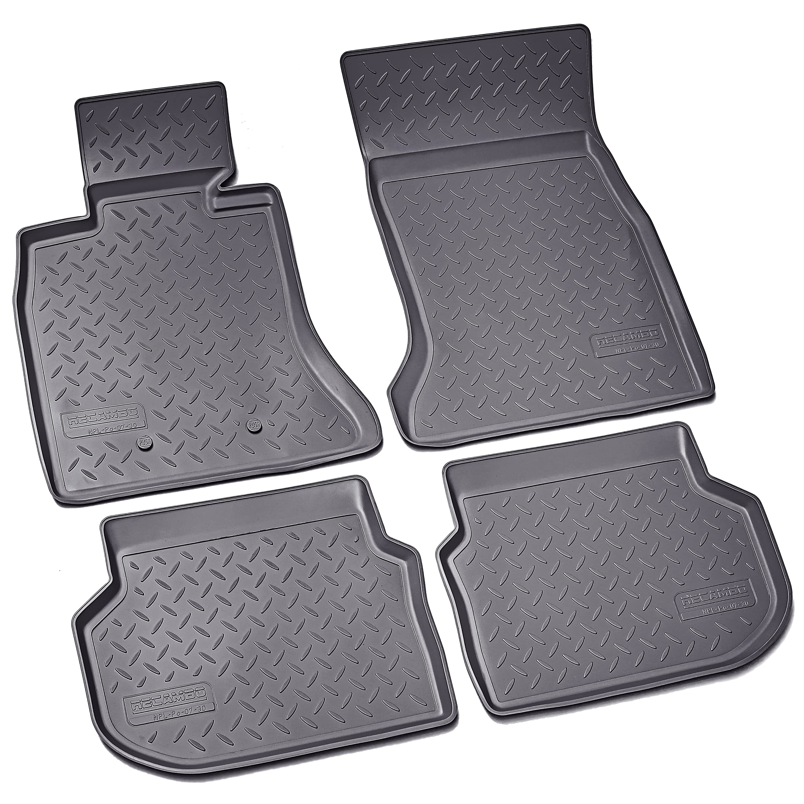 Recambo Alfombrillas de goma para BMW Serie 5 F10 F11 Limo Touring, 2010 2013, ajuste perfecto y borde