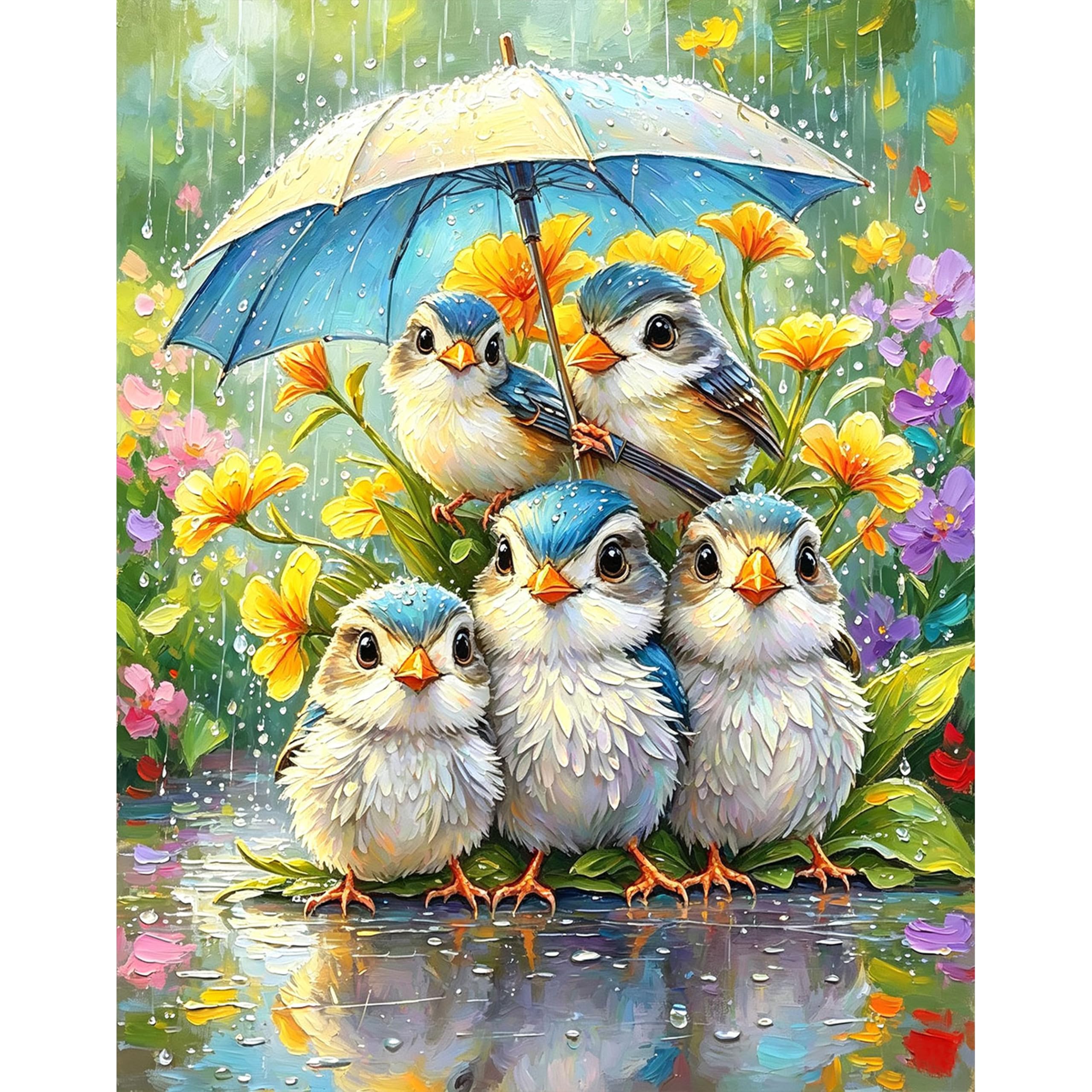 Hongyrjy Birds Paint by Numbers for Adults 12x16inch — image 1