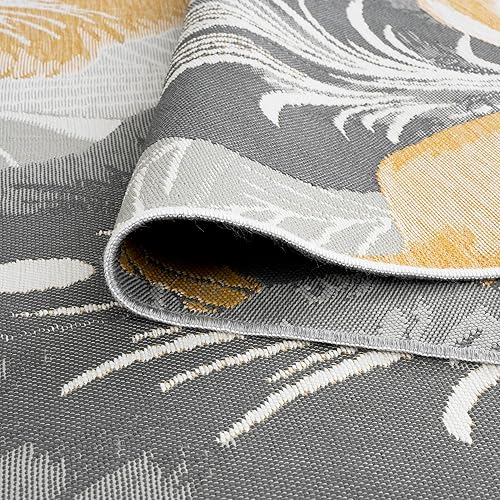 Miniatura 6 de Alfombra de doble cara resistente al agua para interiores y exteriores, de 8 x 10 pies, alfombra de exterior para patio, terraza, porche y entrada,