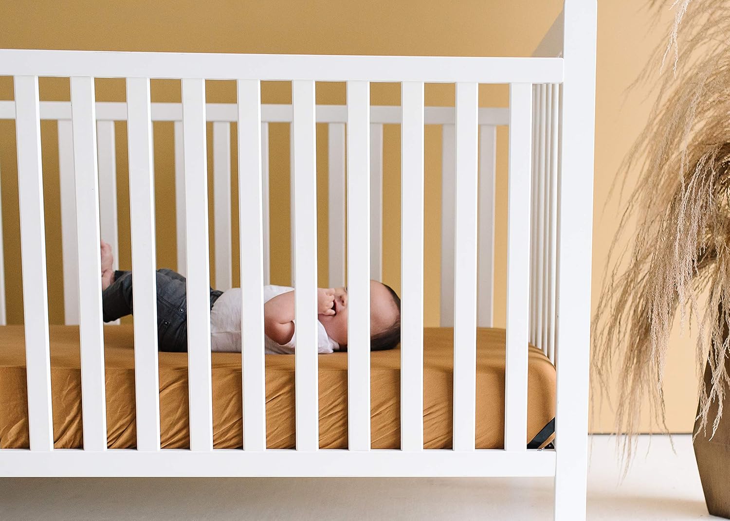 Copper Pearl Premium Knit Baby Crib Sheets for Standard Mattresses, Breathable and Soft, Camel