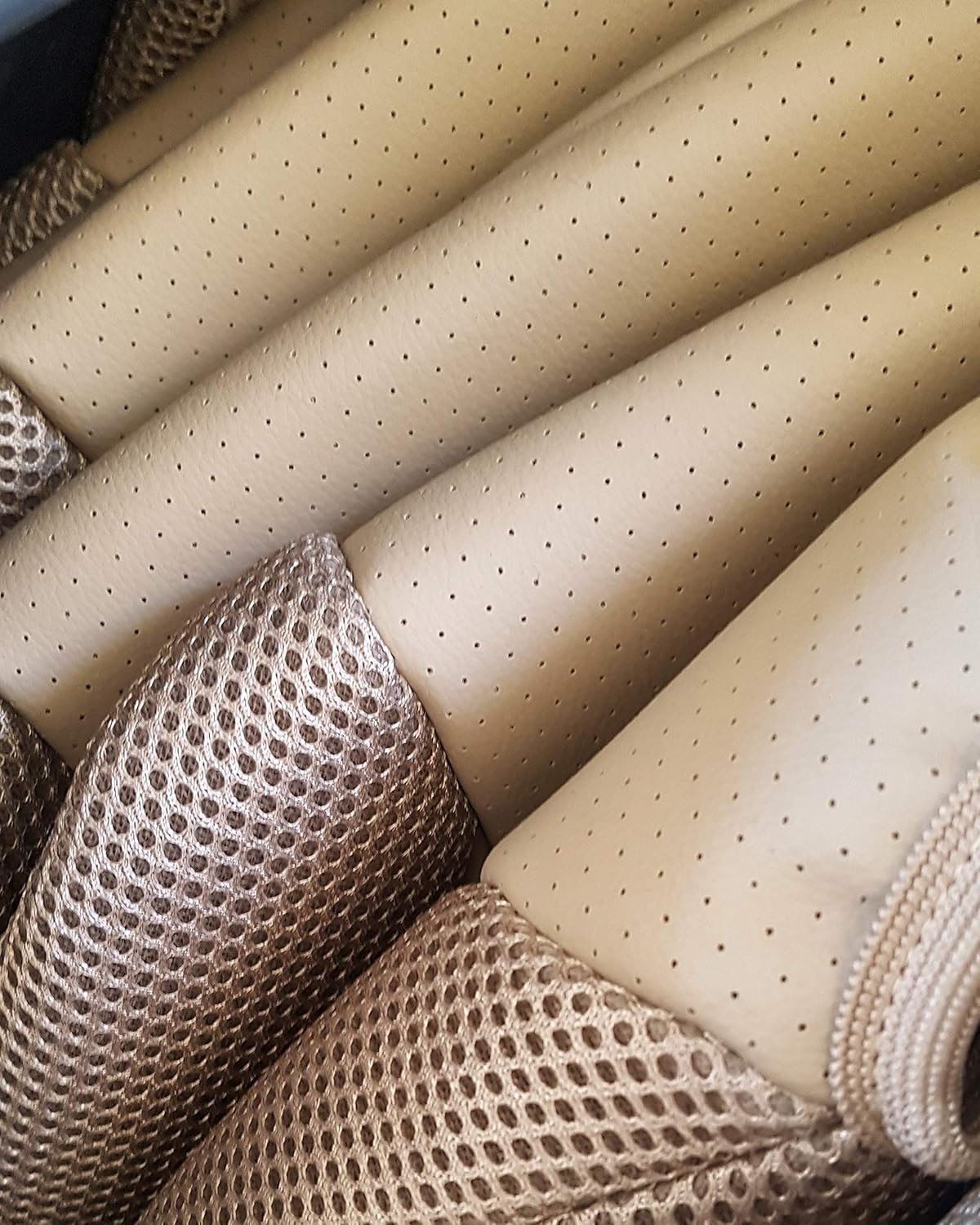 topcar-athens|| Two Front Custom Fit Car Seat Covers. Leatherette & Synthetic. Compatible with Volvo XC90 2007-2014. Color: Beige.