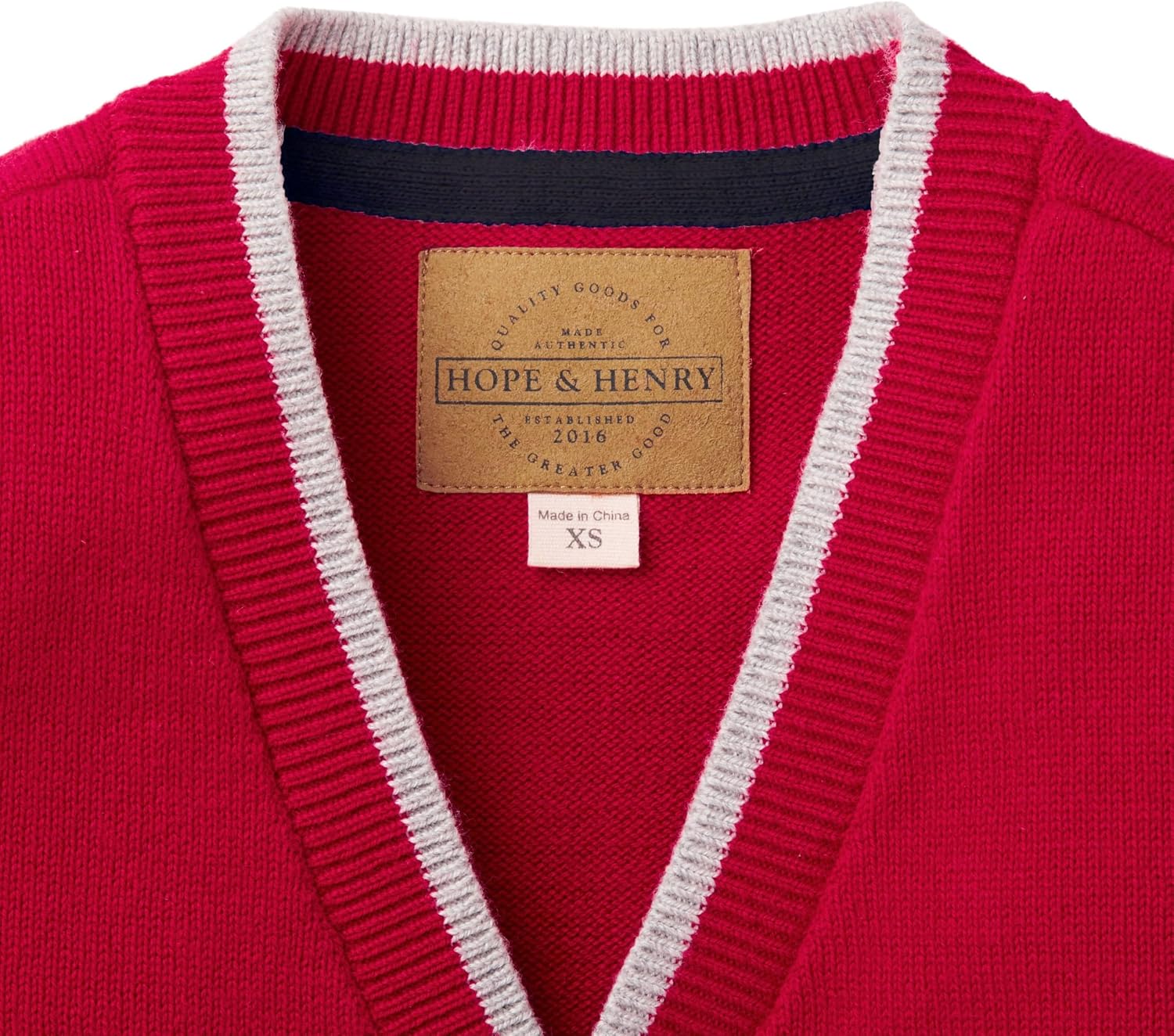Hope & Henry Boys' Scarlet Cardigan Sweater