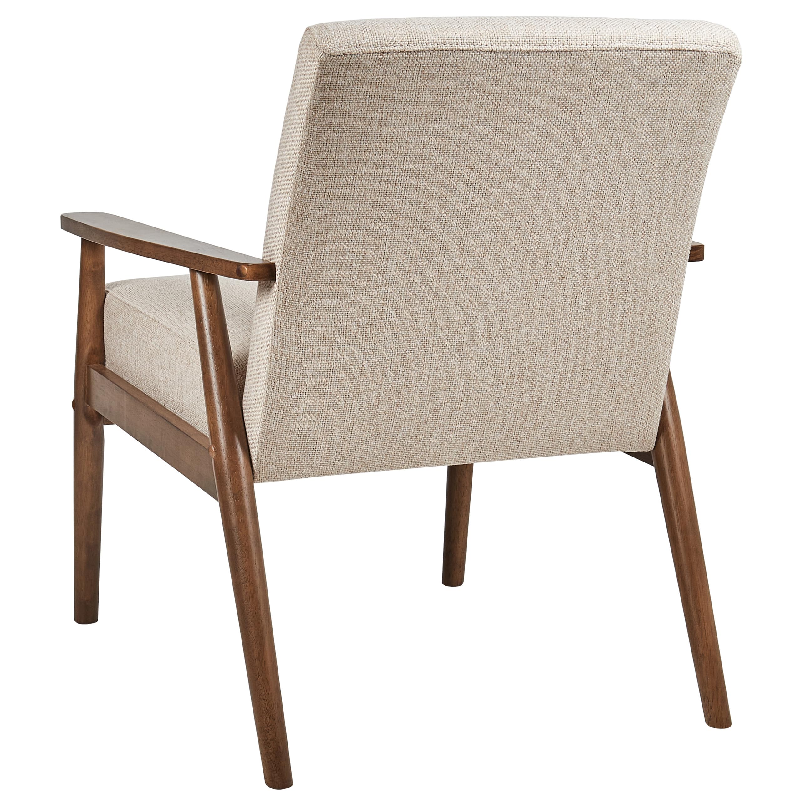 Beliani Sessel Bouclé beige/Dunkelbraun mit Armlehnen Retro Stil Esrum