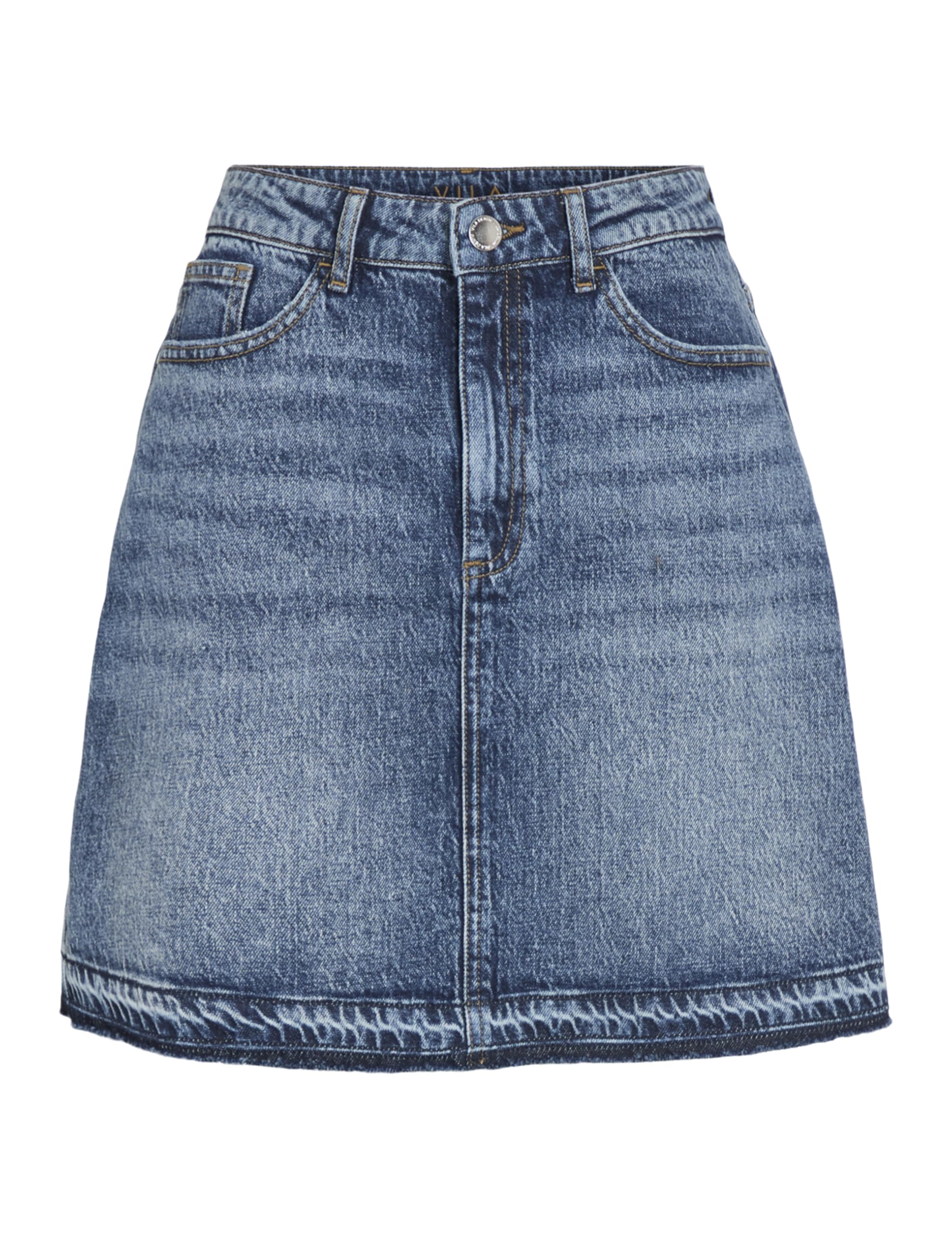 Vila Women's Vijaf Hw Short Skirt MBD, Medium Blue (Medium Blue Denim), 16