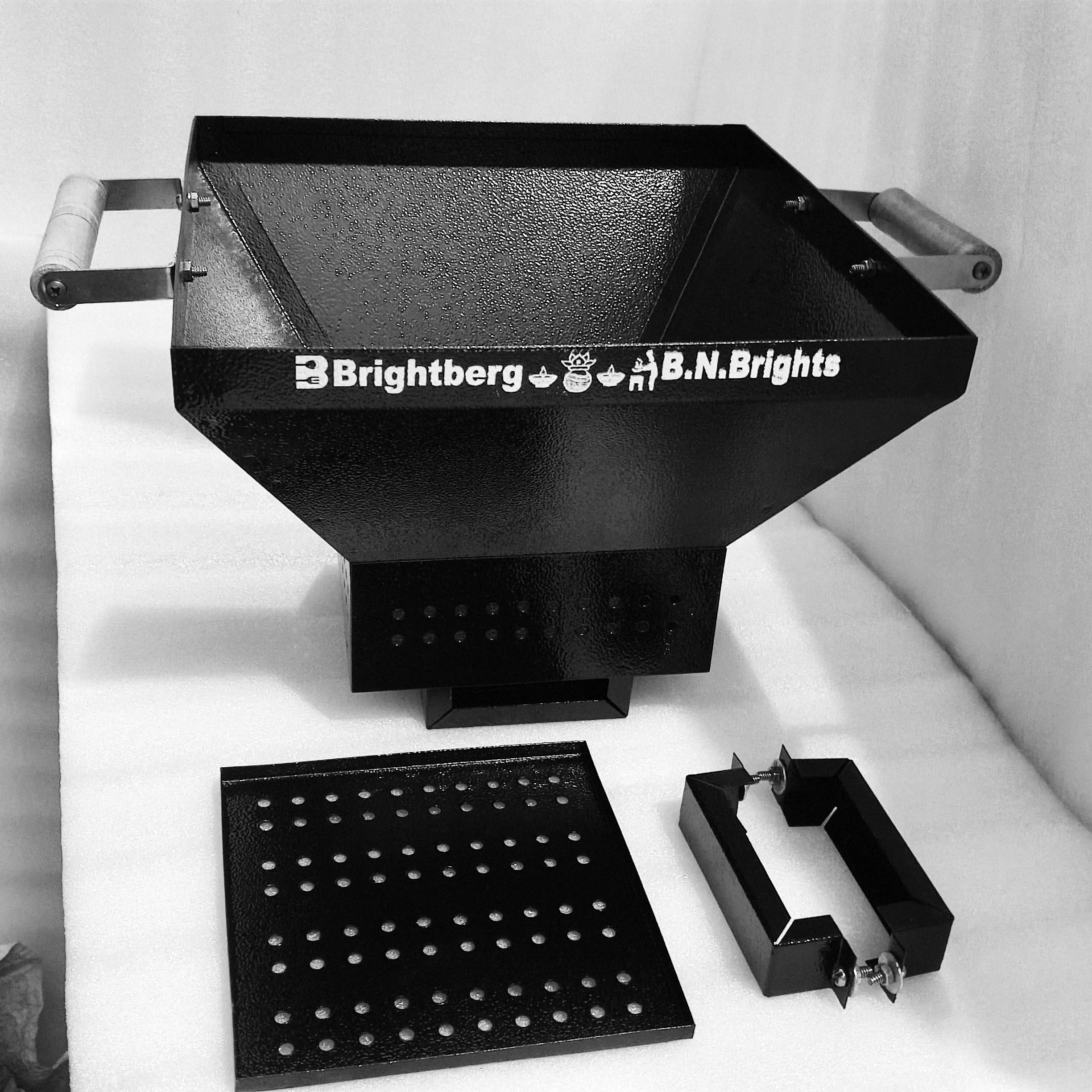 BRIGHTBERG Havan Kund for Pooja & Yagna | Sturdy Metal Fire Pit for Hindu Rituals | Rust-Resistant Powder Coating | Perfect for Home, Mandir & Outdoor Ceremonies