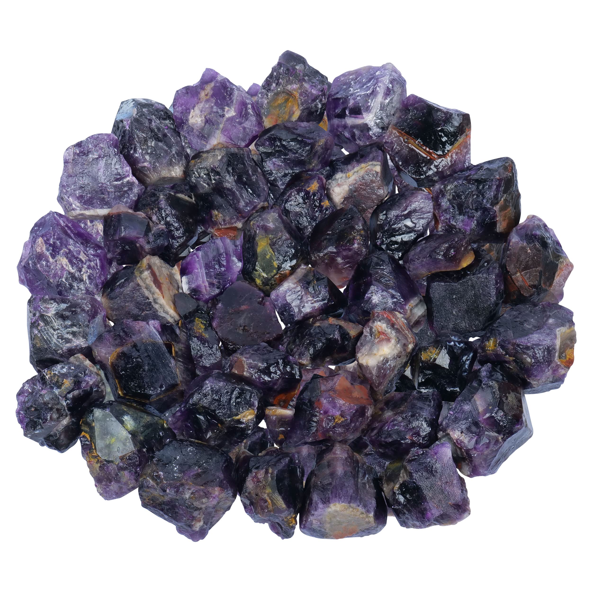ABHISUBYA Amethyst Crystals - Vase Filler - Crystals and Stones - Unpolished Gemstones - Raw Crystals - Rocks for Tumbling - Bag of Amethyst Crystals - Metaphysical Gifts - Fish Tank Aquarium Rocks