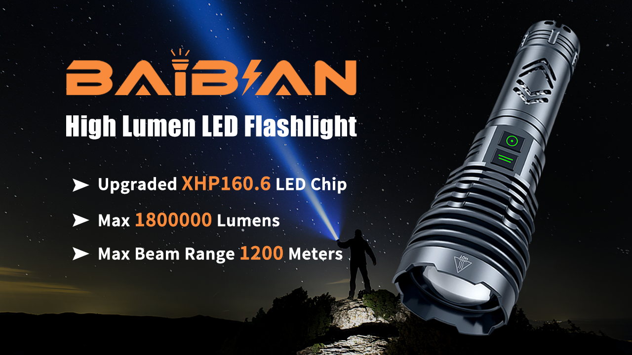 Rechargeable Flashlights 180000 High Lumens,XHP160.6 Super Bright LED Flashlight,Tactical Powerful Waterproof Handheld… - Image 8