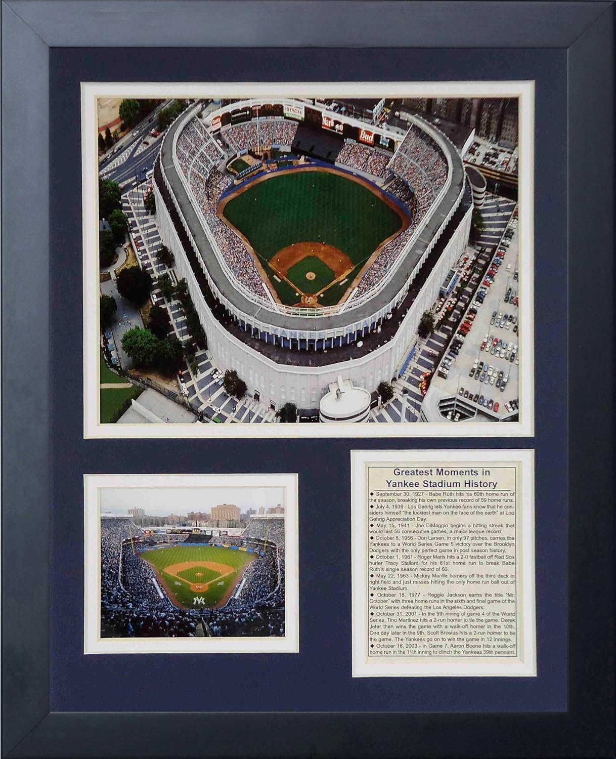 Legends Never Die 1970's Yankee Stadium Framed Photo Collage, 11x14-Inch