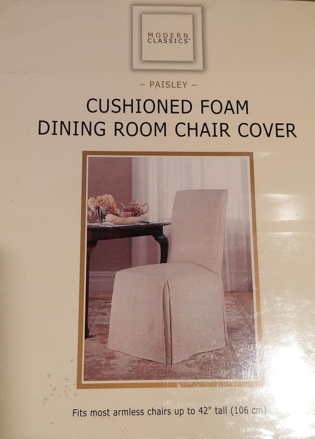 Modern Classics Cushioned Foam Dining Room Chair Cover