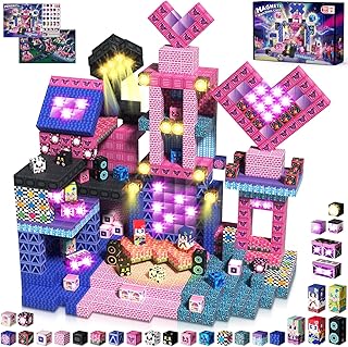 150 bloques magnéticos, bloques de construcción magnéticos de banda musical, juguetes de construcción para niños de 3, 4, 5, 6, 7, 8, 9, 10, juguete apilable STEM Montessori, azulejos