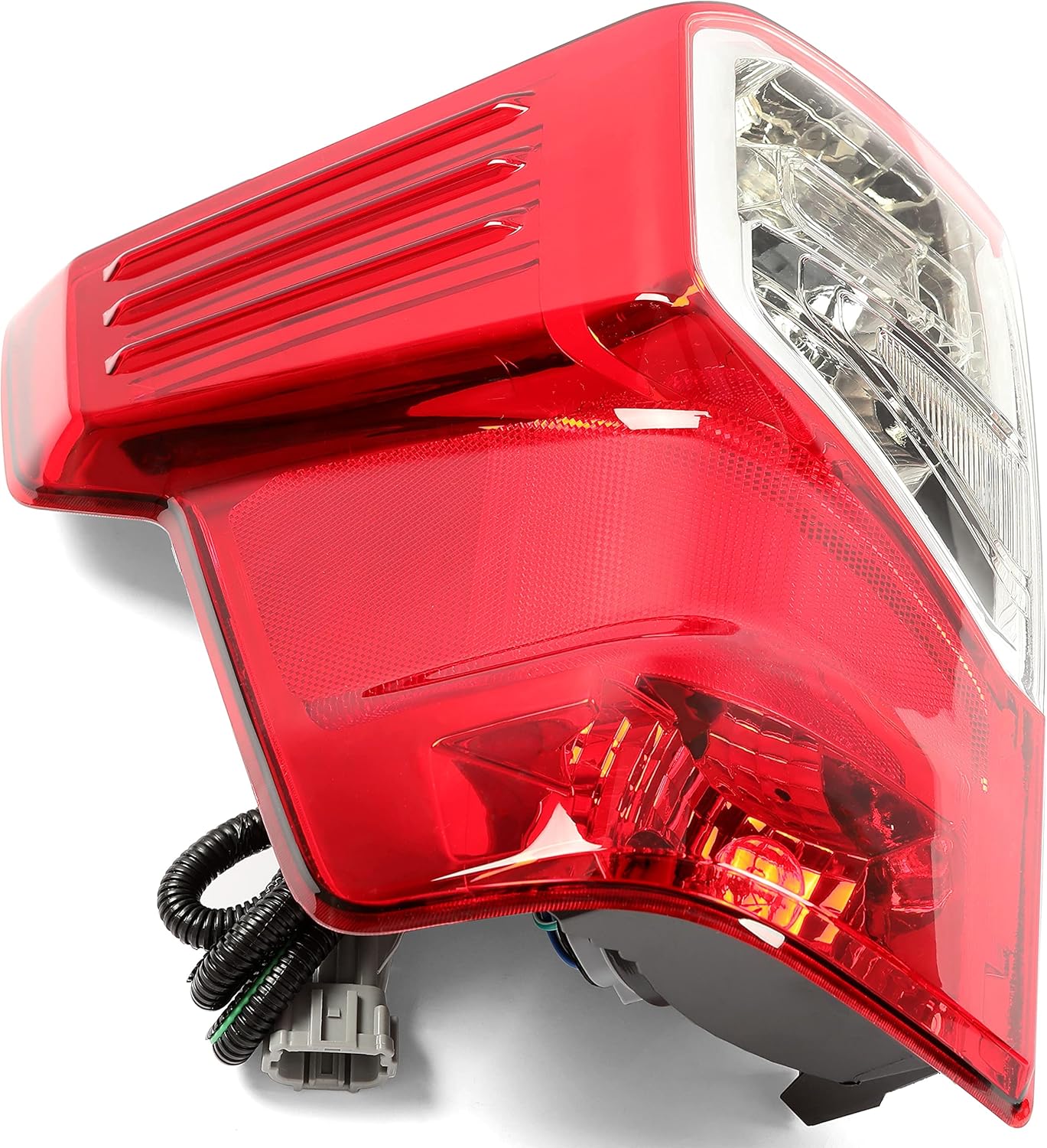 HECASA Rear Left Tail Light Brake Lamp Compatible with 2016-2023 Nissan Titan and Titan XD (Driver Side w/Bulbs) - Replace for 26555-EZ23D