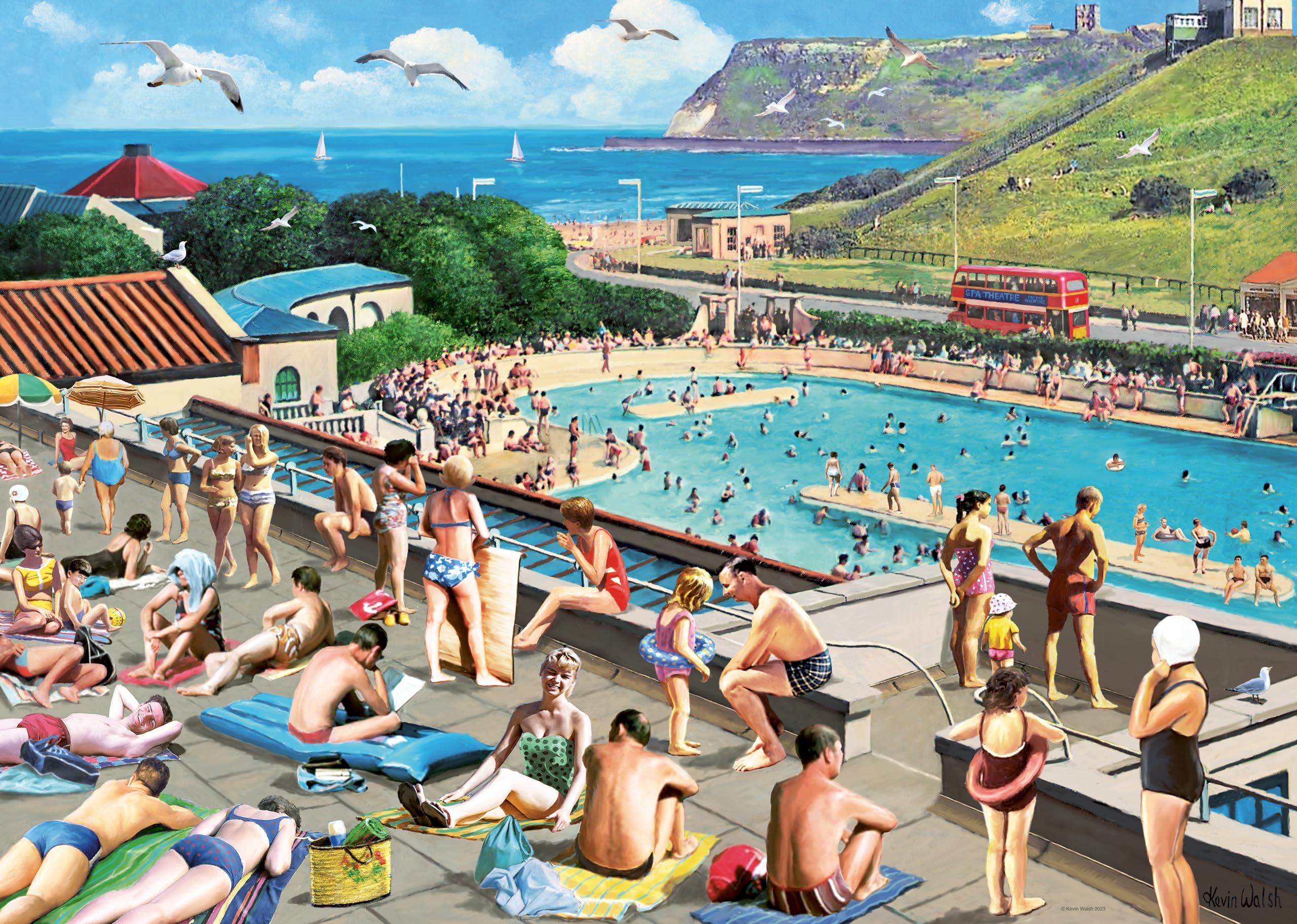 Ravensburger Leisure Days No.8 Scarborough North Bay & Pool 1000 Piece Jigsaw Puzzles for Adults and Kids Age 12 Years Up