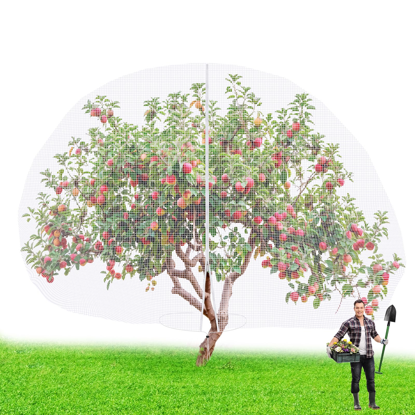 Photo 1 of Vincreem 1 Pcs Large Fruit Tree Netting 14 X 18 Ft with Zipper Drawstring
