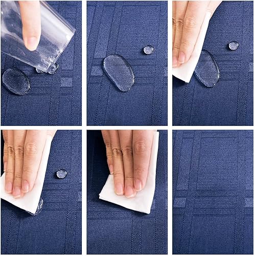 Miniatura 197 de JUCFHY - Mantel rectangular marroquí de tela jacquard a prueba de derrames y resistente al agua y al aceite, mantel decorativo para uso exterior e