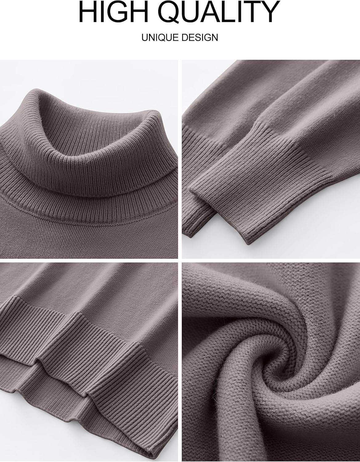 ANRABESS Womens Turtleneck Sweaters Oversized Chunky Long Sleeve Knit High Low Hem Pullover Top 2026 Fall Winter Fashion - Image 6