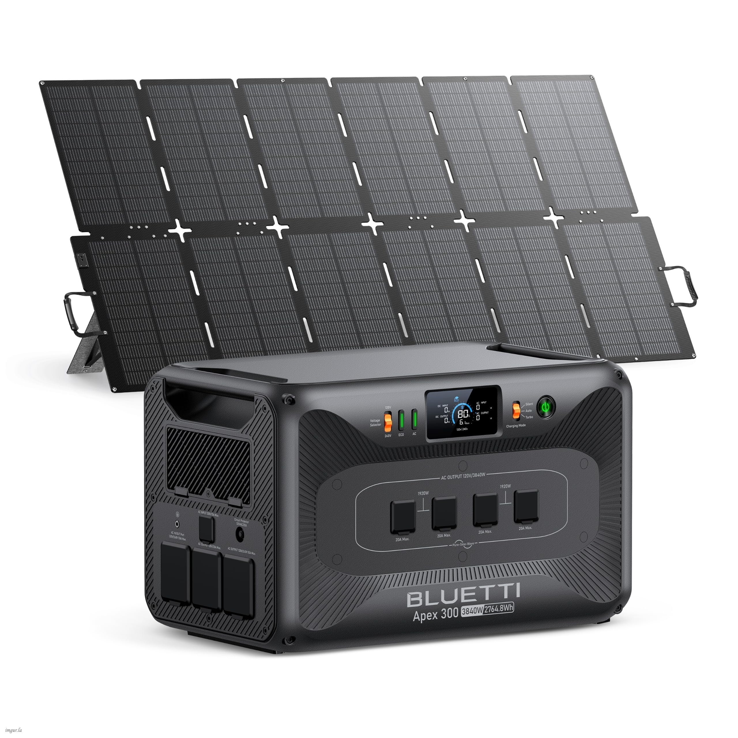BLUETTI Apex 300 Solar Generator &amp; 500W Solar Panel Included 2764.8Wh LFP